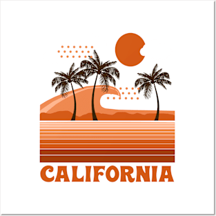 retro california Posters and Art